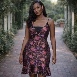 NWT Forest Lily Floral Brocade Party Dress